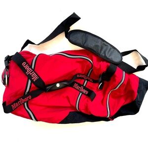 SOLD Vintage Marlboro Swag, Large Duffle Travel Gym Bag w/Detachable Backpack